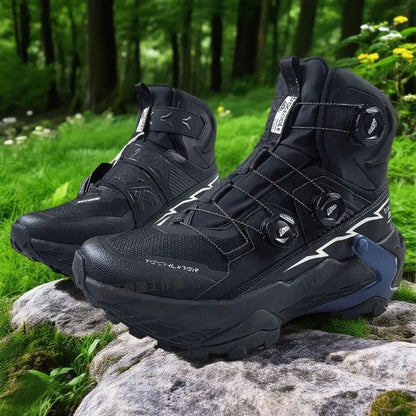 2026 New Trend Men Hiking Sneakers Comfortable Trekking Shoes Men Quick Lacing Climbing Shoes For Men High Top Man Shoe Mountain