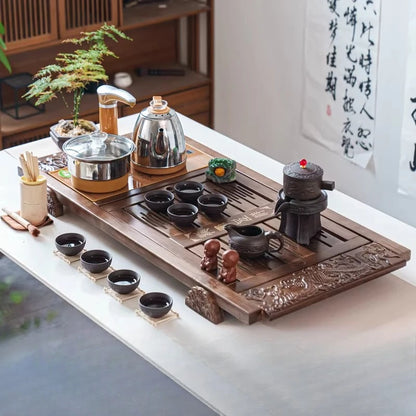 Kung Fu Ceremony Tea Tray Rectangle Drainage Pot Drip Accessories Luxury Tea Tray Hospitality Valet Bandejas Home Decorationgs - Kimlud
