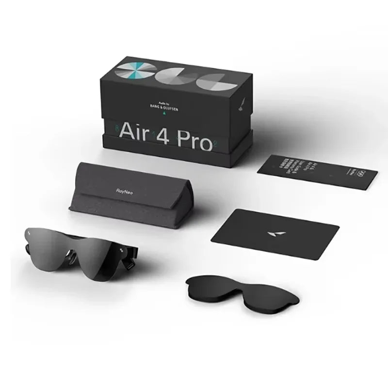 RayNeo Air 4 Pro Smart AR Glasses,Supports HDR10, 3840Hz, 4 Speakers, 1200 Nits,Micro-OLED Dual-layer Screen, Clearer...