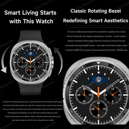 New Watch 8 Ultra Smart Watch Rotating dial Health Monitor Bluetooth Call Sports Mode NFC IP68 Waterproof Smartwatch Men Women