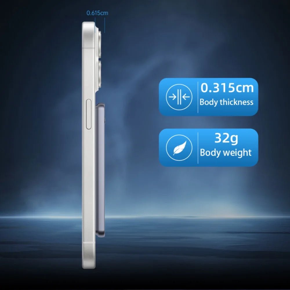 118 Languages 64GB Memory Audio Recorder 400ma Lectures Meeting AI Voice Recorder Device for Magnetic Attachment iPhone