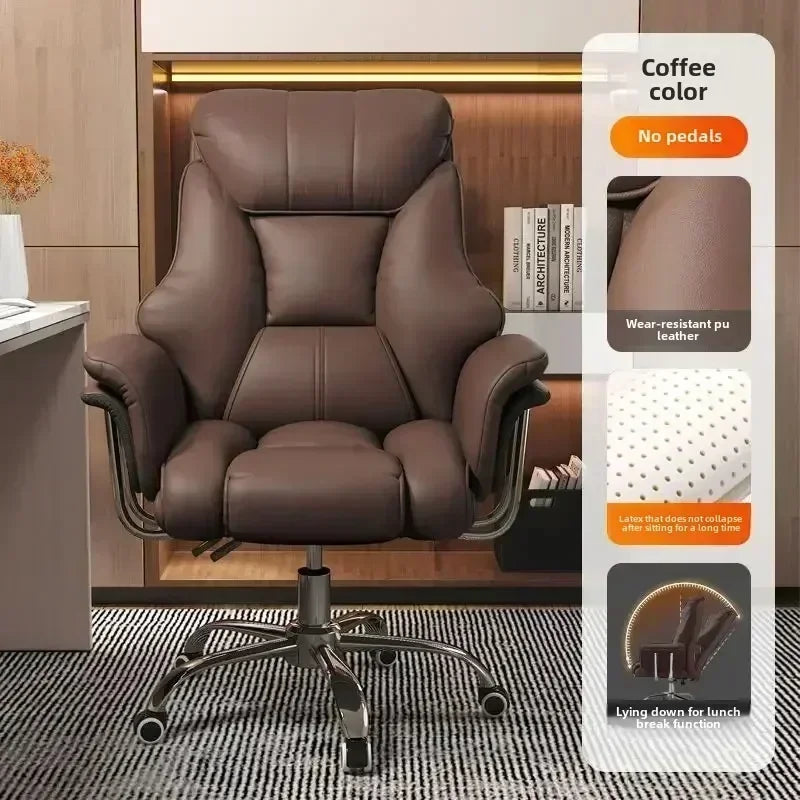 Office Chair Boss Chair, Home Office Computer Comfortable Sofa, Study Room Can Lay Down and Rotate Gaming Chair | Kimlud...