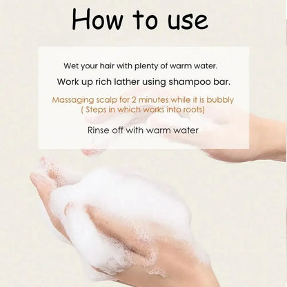 Organic Rice Shampoo Soap Bar Oil Free Conditioning Soap Rice Water Protein Nourishing Anti-loss Hair Hair Growth Soap Bar - Kimlud
