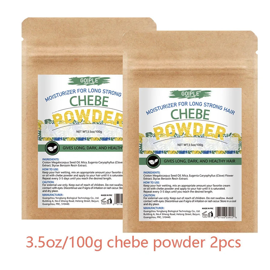 GOIPLE Chebe Powder-Contains Natural Ingredients Promotes Strong and Healthy Hair Strengthens & Thickens Formulated for Dry Hair