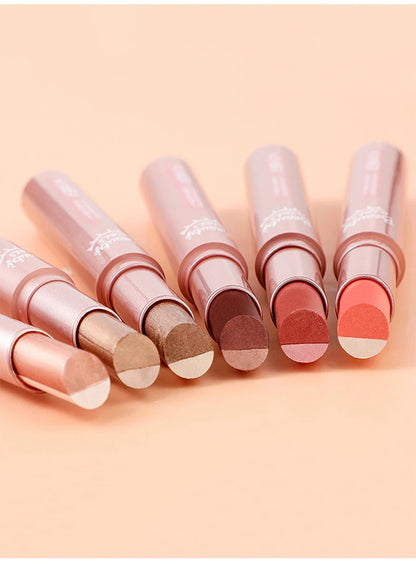 Gradient two-color eye shadow pen waterproof, sweat proof, not easy to smudge, pearlescent, fine shiny, lazy eye shadow...