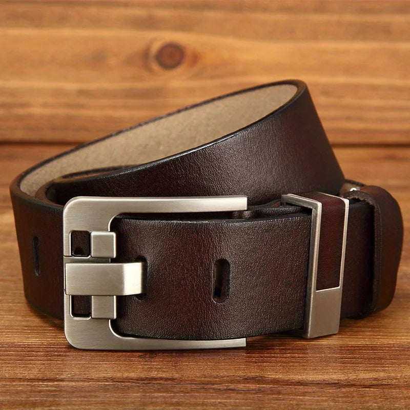 Long Large Plus Size 130 140 150 160 170cm Vintage Alloy Pin Buckle Men Belt High Quality Leather Luxury Straps Male Belt - Kimlud