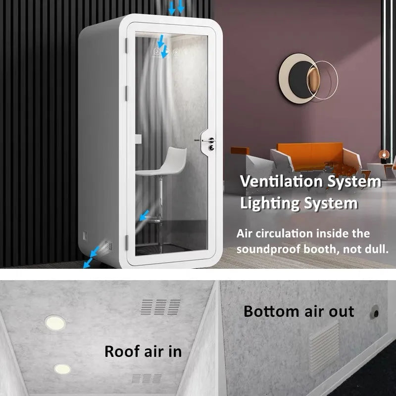 Wholesale Manufacturer Detachable Sound Insulation Silent Booth Freely Assemble For Independent Private Office Space