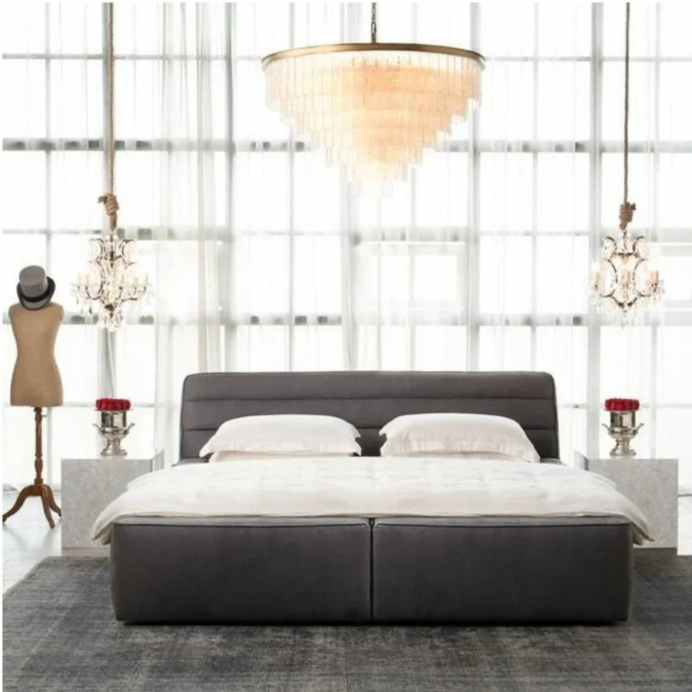 A High End Luxury Comfortable Bbedroom Furniture Modern Fashionable Designed Leather King Size Bed | Kimlud Luxury Bed