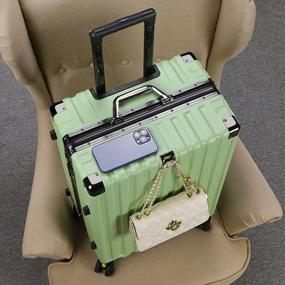 Large Capacity Suitcase Universal Wheel Travel Bag Lightweight Carry-on Boarding Trolley Luggage Aluminum Frame 20/30 inch