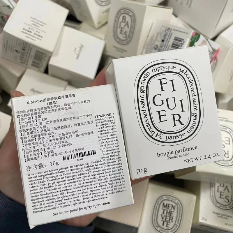 70g Classic Baies Aromatherapy Candle Natural Plant Essential Oil Mini Amber Scented Candle Home Fragrance Decor Christmas Gift