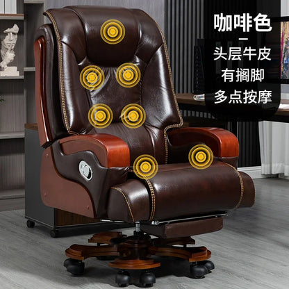 HSN boss chair office home computer leather can lie down comfortably sedentary backrest to class chair seat | Kimlud...