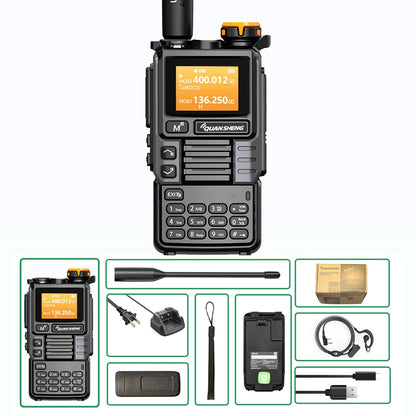 Quansheng UV-K6 Upgrade UV-K5 (99) Interphone 5W Air Band Radio Tyep C Charging UHF VHF DTMF FM Scrambler NOAA Wireless Frequenc
