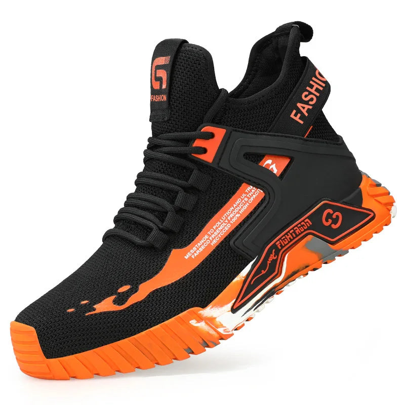 High Top Man Boots Safety Protective Shoes Steel Toe Work Shoes Men Anti-puncture Safety Shoes Men Women Work Safety...