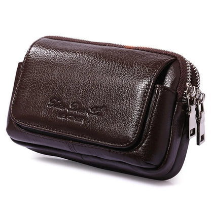 High Quality Men Genuine Leather Waist Pack Bag Coin Cigarette Purse Pocket Pouch Belt Bum Cell/Mobile Phone Case Fanny...