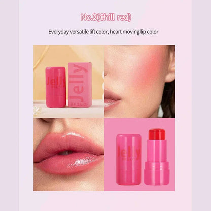 Jelly Cheek Blush Tint 3-in-1 Moisturized Blusher Sticker Water Long Lasting Brighten Matte Facial Contour Rouge Makeup