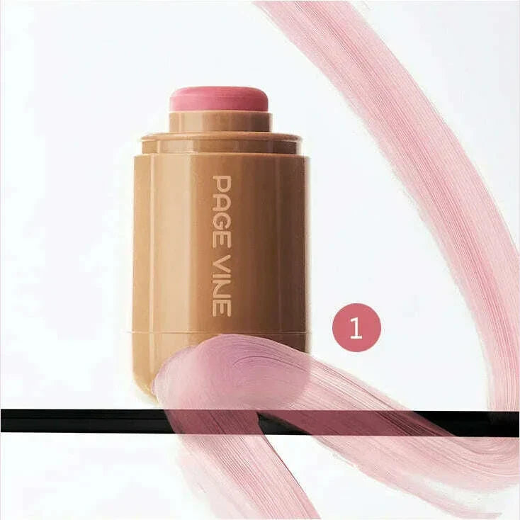 New2025 Blush Stick Cream PAGE VINE Pocket Lip Cheek Pocket Rouge Highlights to Brighten Natural Hydrating Korea Pink Cosmetics