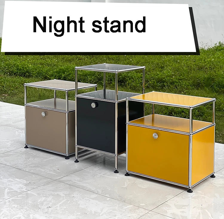 Module Modular DIY Furniture Storage Shelf Sideboard Customized Size Night Stand Cabinet Stainless Steel Home Use |...