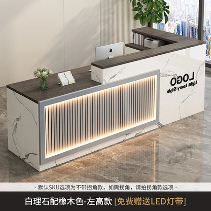 Simple Salon Luxury Reception Desk Decorations Custom Reception Desk Beauty Mostrador Recepción Commercial Office...