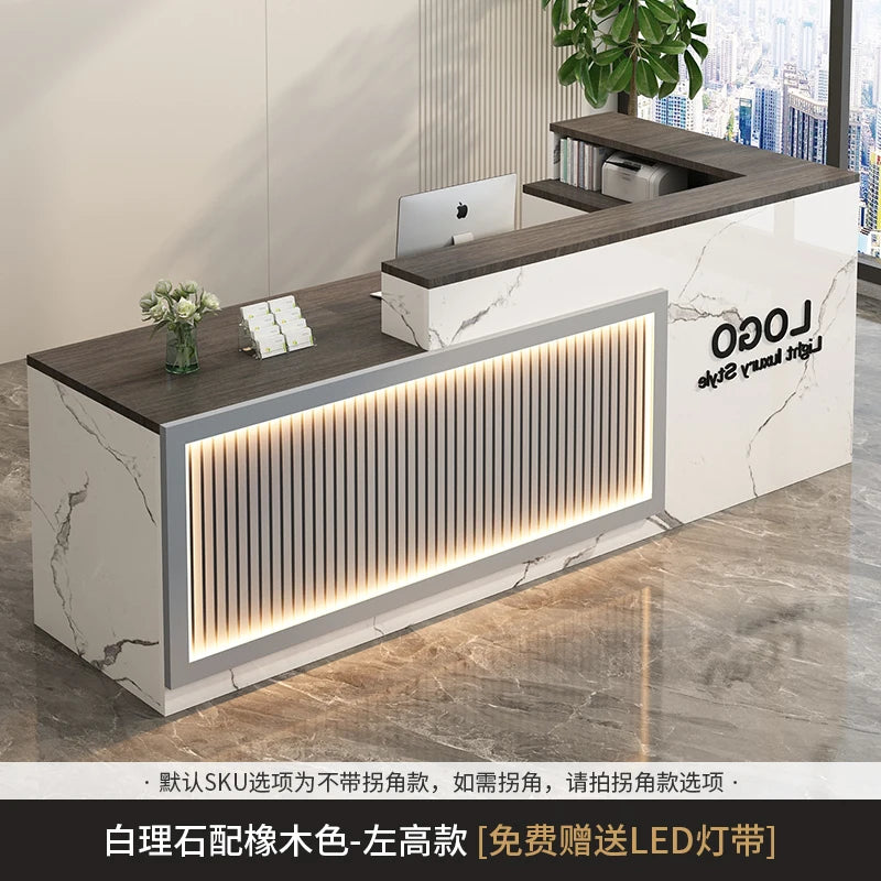 Simple Salon Luxury Reception Desk Decorations Custom Reception Desk Beauty Mostrador Recepción Commercial Office...