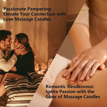 1pc Amber Vanilla massage essential oil candle, coconut wax, heating, body open back SPA romantic holder home decor valentines