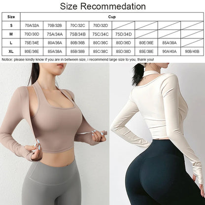 Cloud Hide Blue Yoga Shirt for Women Sports Gym Crop Bra Top Plus Size Fitness Exercise T-Shirt Long Sleeve Workout Sportswear