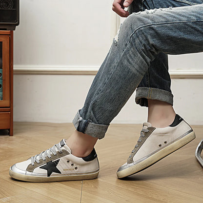 Comfortable Fashion Classic Spring Height-Increasing Two-Layer Cowhide Casual Couple Men's TrendSneakers35-45High-Quality Summer