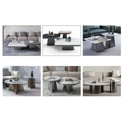 New modern simple living room coffee table office gold coffee table set - Kimlud