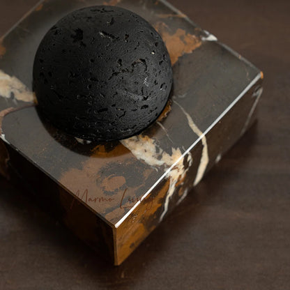 Black Lava Rock Stone Diffuser with Marble Base, Luxury Essential Oil Diffusers for Home Offices Yoga Sauna SPA