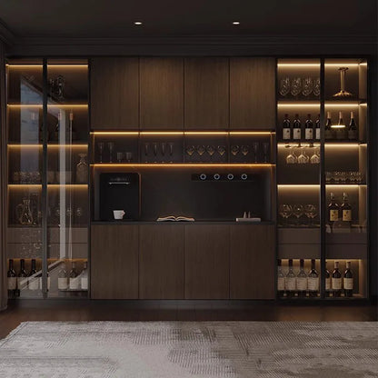 Luxury Wood Cabinets Storage House Container Organizer Living Room Cabinets Display Wine Bookcase Gabinete Trendy Furniture - Kimlud