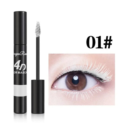 Colored Mascara Makeup 4D Silky Natural Long Eyelashes Mascara Waterproof Long-lasting Extension Thick Lasting Curling Mascara