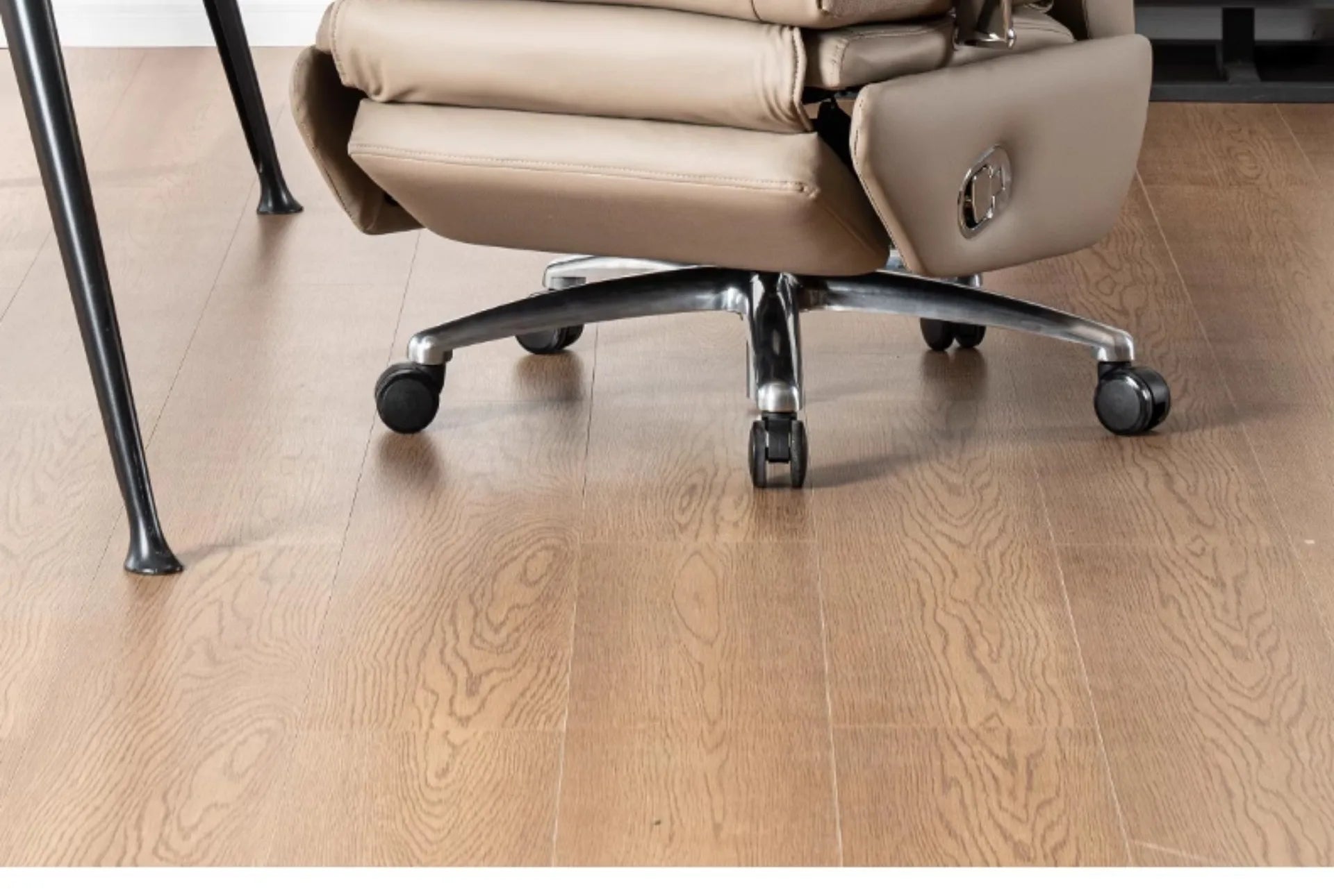 Ergonomic Executive Chair, Electric Reclining Leather Office Chair, Adjustable Height Desk Chair with Footrest & Lumbar Support
