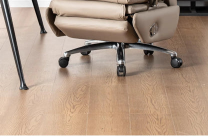 Ergonomic Executive Chair, Electric Reclining Leather Office Chair, Adjustable Height Desk Chair with Footrest & Lumbar Support