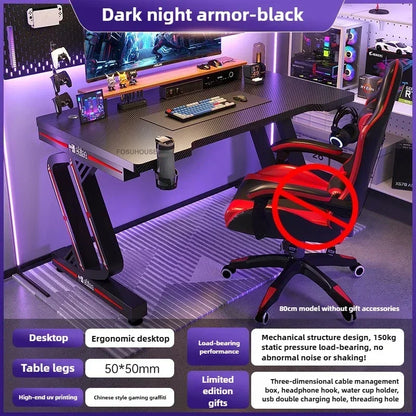 Home Double Computer Desks Internet Cafe Gaming Table Chair Nordic Office Furniture Wooden Study Desk Desktop Modern Office Desk