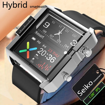 T9 Hybrid Smartwatch Heart Rate Blood Pressure Monitor Waterproof IPS Stylish Smart Watch Seiko Movement For IOS Android - Kimlud