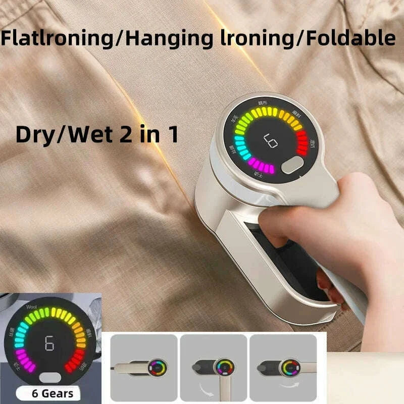 New Intelligent Steam Ironing Machine Portable Travel Steamers for Clothes LCD Diplay Screenc Mini Handheld Garment Iron Steamer