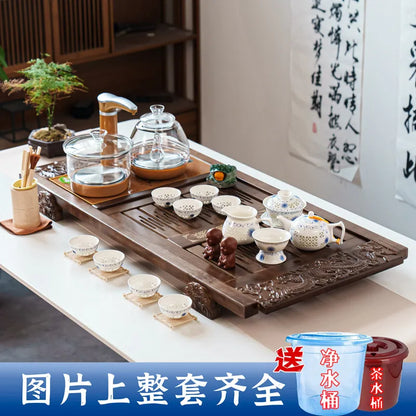 Kung Fu Ceremony Tea Tray Rectangle Drainage Pot Drip Accessories Luxury Tea Tray Hospitality Valet Bandejas Home Decorationgs - Kimlud