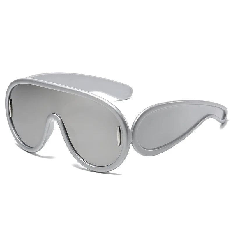 Exaggerate Vintage Round Sunglasses Women Men Circular Sun Glasses Big Eyewear Sunglasses for Male Female Special Shaped - Kimlud