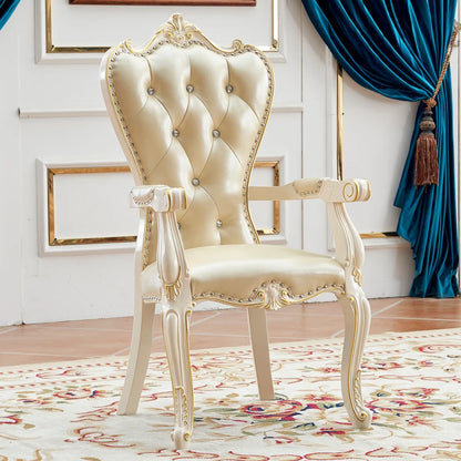European Solid Wood Dining Chair Princess Lazy Throne Luxury Lounge Chair Fashion Butterfly Ergonomic Muebles Entrance Furniture - Kimlud