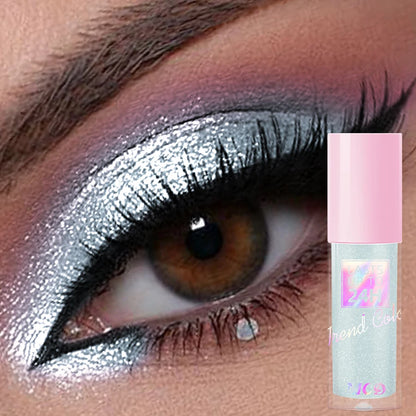 1pc Glitter Metallic Waterproof Liquid Eyeshadow Long-Lasting & Smudge-Proof Blue Pink Purple Korean Makeup Eye Shadow...
