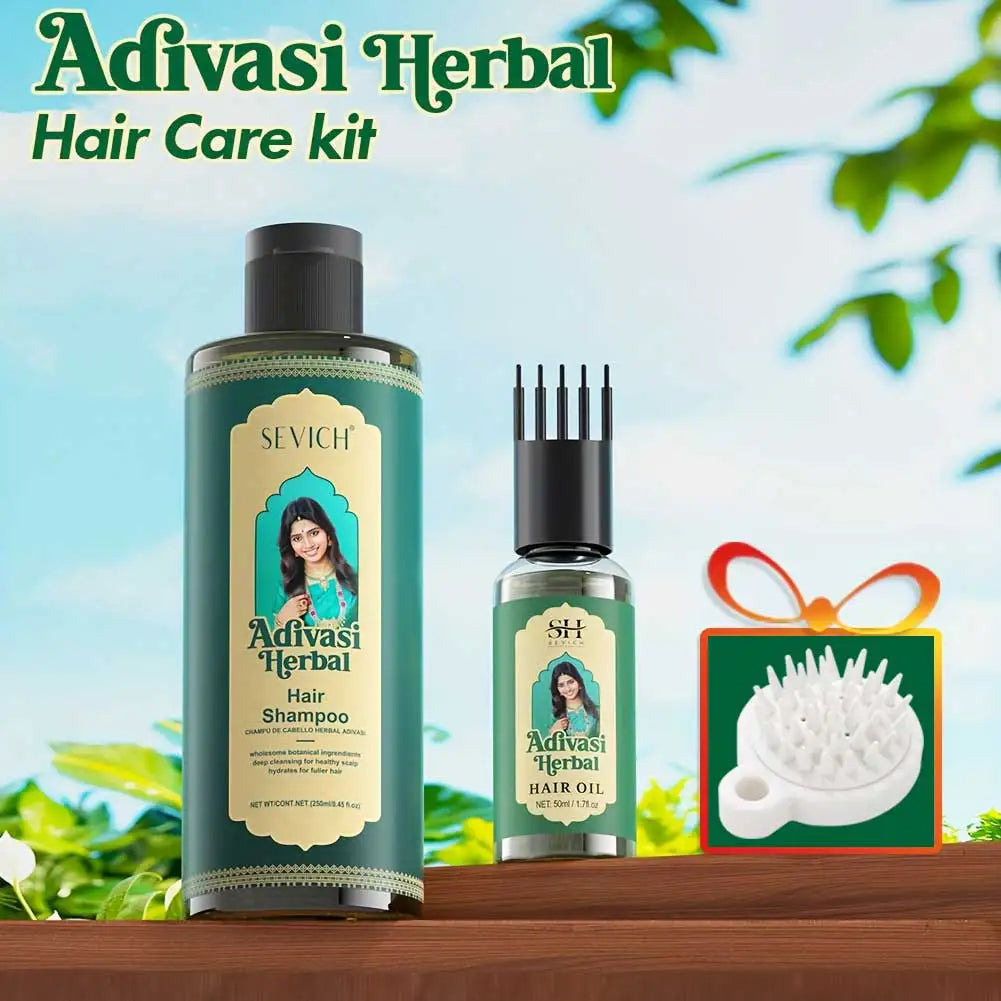 SEVICH Herbal Hair Growth Oil Set Ayurvedic Fast Hair Regrowth Thicken Serum India Adivasi Anti Hair Loss Hair Care...