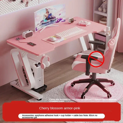 Minimalist Carbon Fiber Computer Desks for Bedroom Single Desktop Gaming Desk Nordic Office Furniture Home Study Reading Desk H - Kimlud