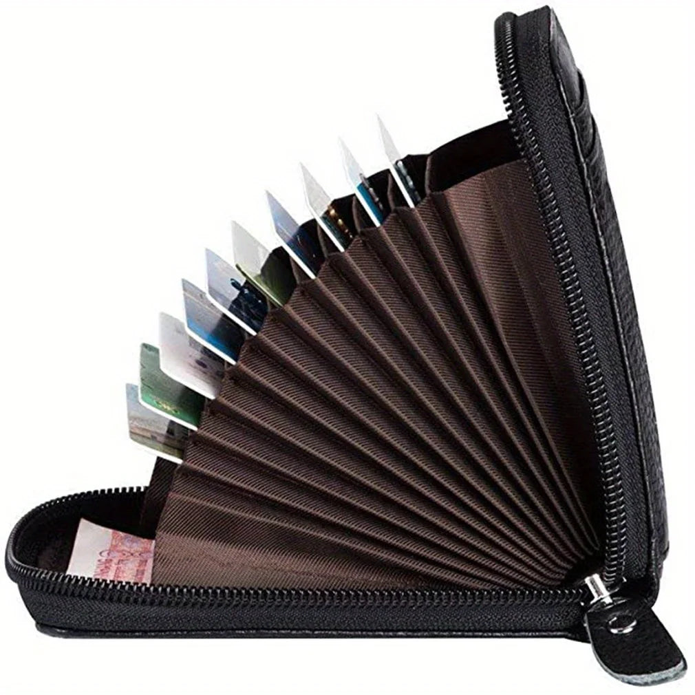 1Pc Leather Card Case with Zippered Coin Compartment Long Lasting and Durable  Portable Perfect for Daily Commuting