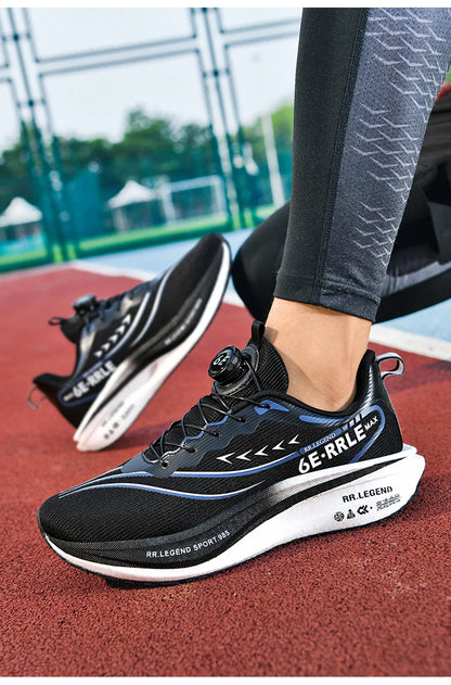 Professional Sports Running Shoes For Men Marathon Air Cushion Carbon Plate Double-layer Mesh Women Athletic Racing Sneakers - Kimlud