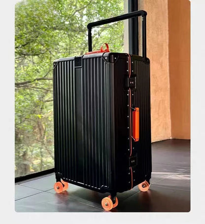 20/24/26/28 Inch Fashion Wide Handle Travel Suitcase Luggage with Cup Holder Suitcase Trip Cabin TSA Customs Lock Trolley Case