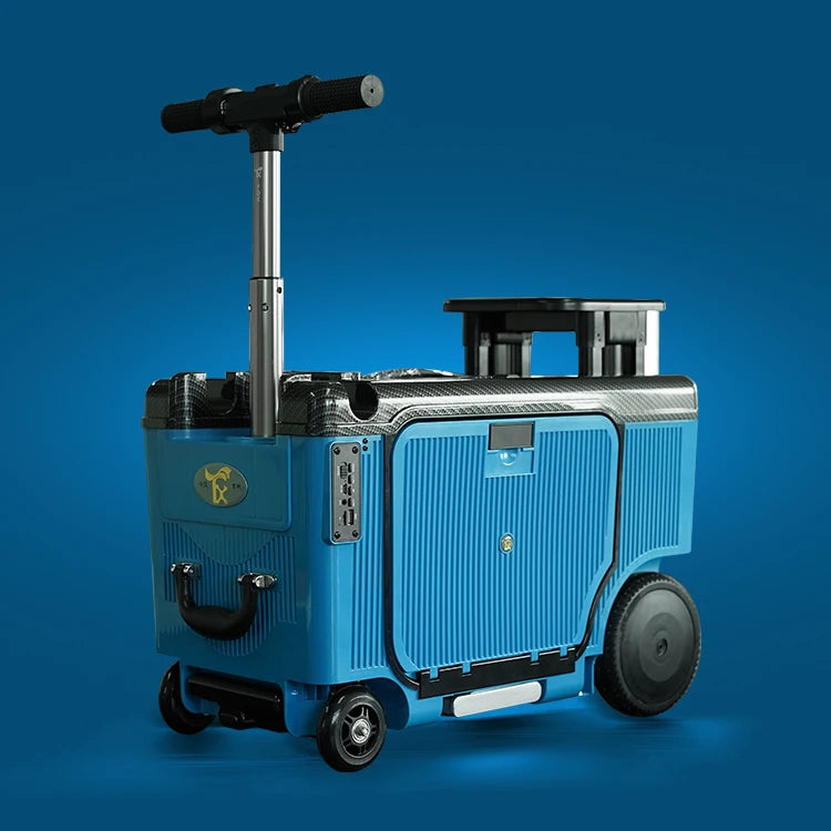 2026 4-Wheel Smart Ride-On Suitcase for Elderly/Kids - 8km/h, 150kg Load, Cabin-Friendly (3C Certified Battery) - Saudi Approved - Kimlud