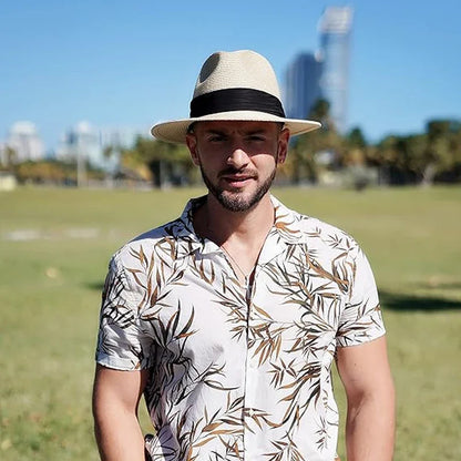 XL Big Head 63CM Summer Beach Woven Sun Hats Men Women Plus Size Jazz UV UPF 50+ Sun Protection Travel Panaman Straw...