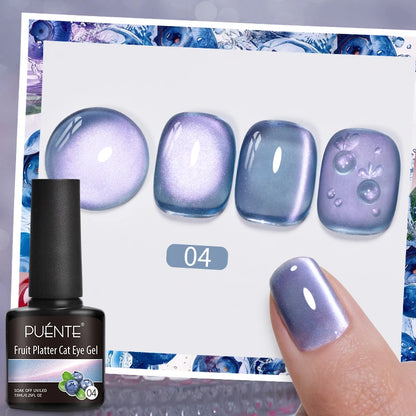 7.5ML Sparkling Reflective Glitter Gel Nail Polish Pink Purple Red Blue Colors Dark Flashing Nail Gel Soak Off UV Nail Varnish