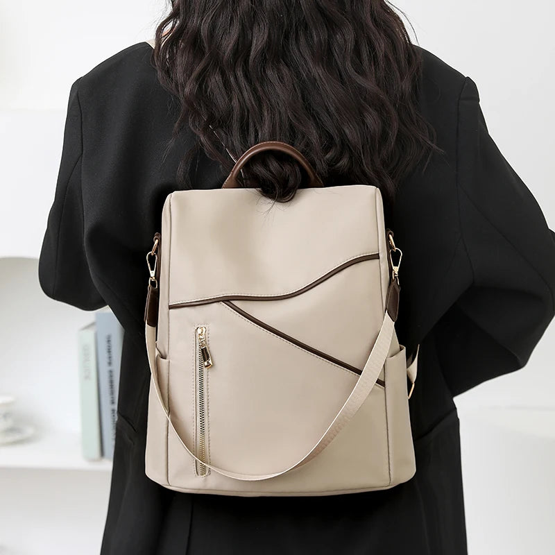 Women'S Anti theft Backpack Casual Nylon New 2025 School Bag Fashion Large Capacity Shoulder Strap Shoulder Bag Mochila Femenina