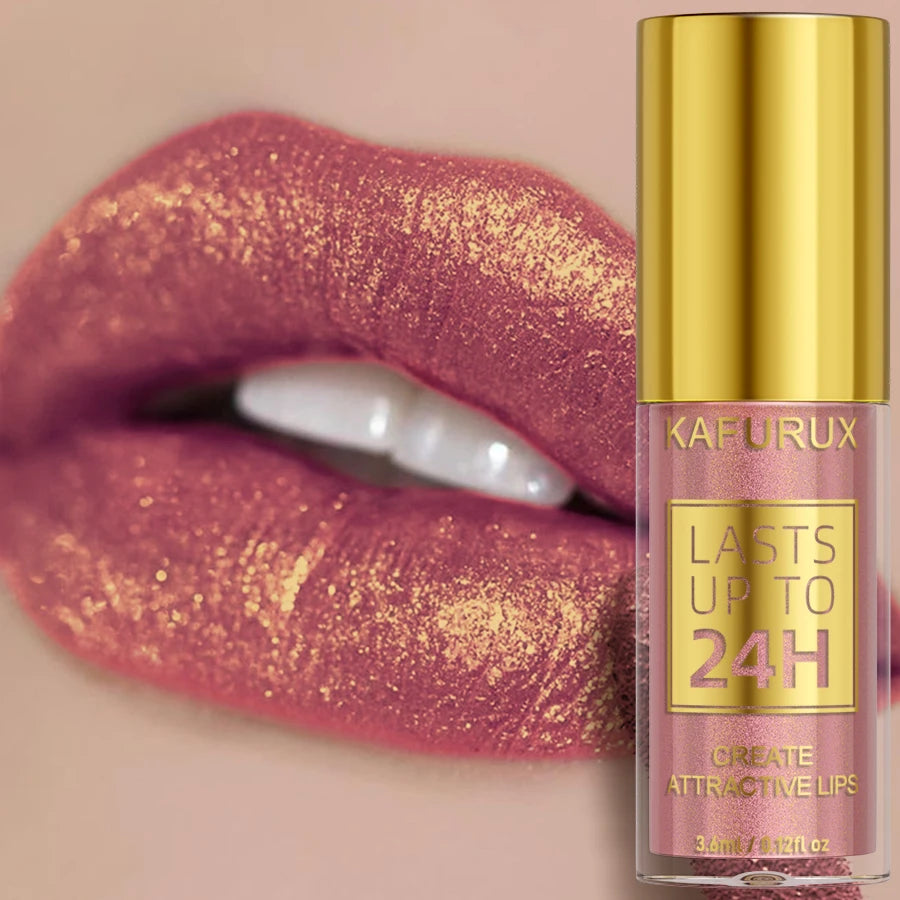 1PC Glitter Metallic 14 Colors Lip Glaze Shiny Long Lasting Lip Gloss Liquid Lipstick Korean Makeup Lip Oil Lip Tint...