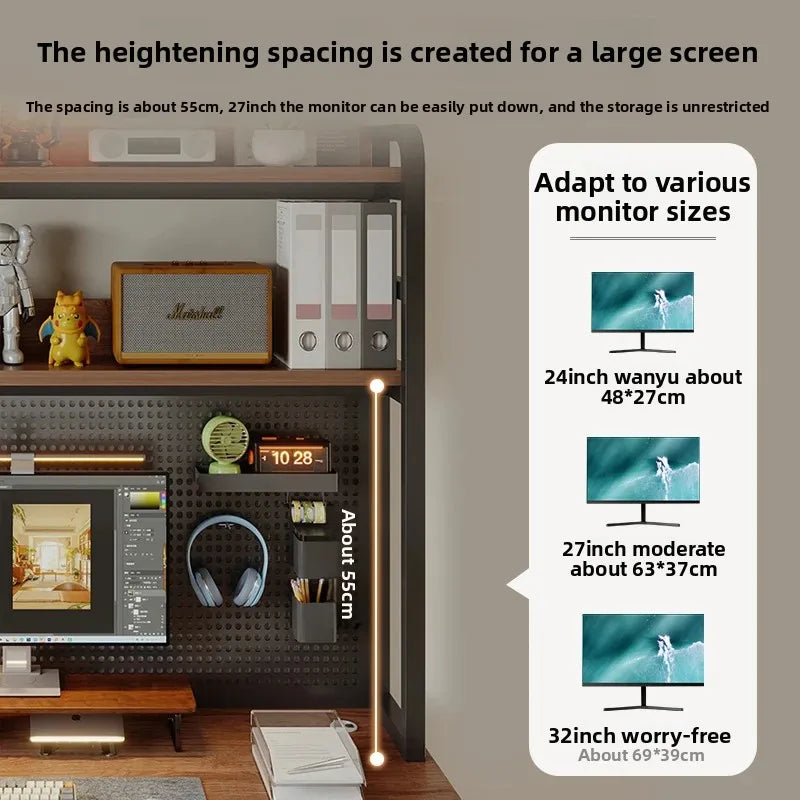 Ergonomic Gaming Desk with Built-in Bookshelf, Cable Management System | Compact Computer Desk for Small Spaces, Bedroom, Home